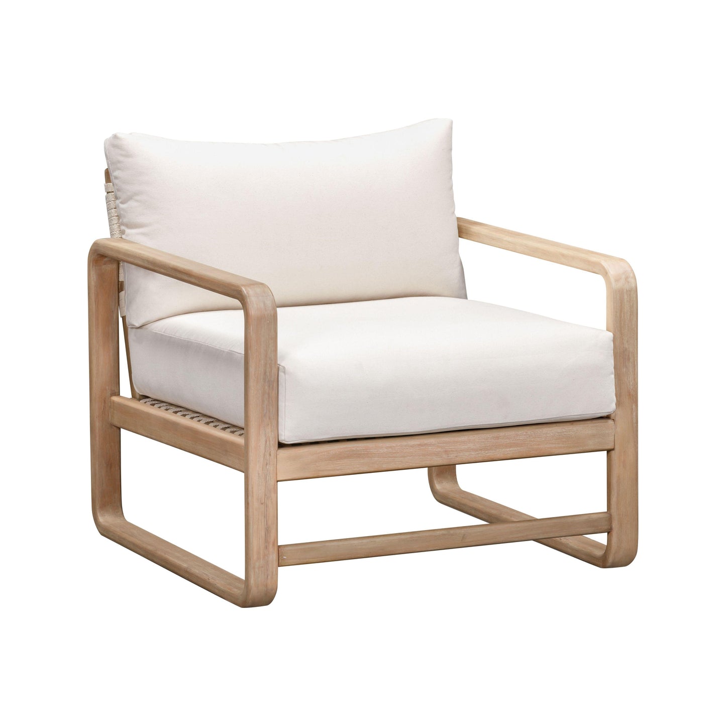 Palata Cream Performance Fabric Outdoor Accent Chair Cream by Tov Furniture