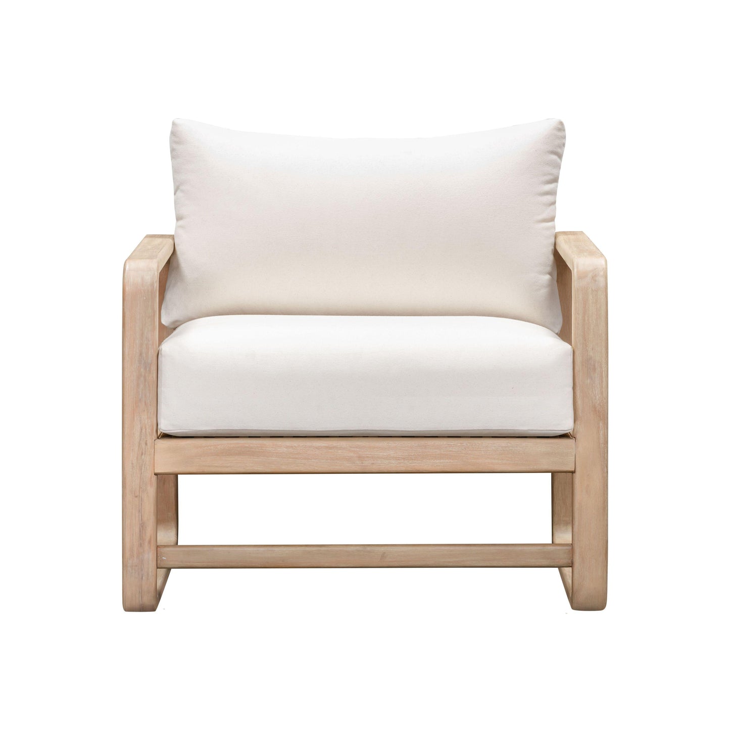 Palata Cream Performance Fabric Outdoor Accent Chair Cream by Tov Furniture