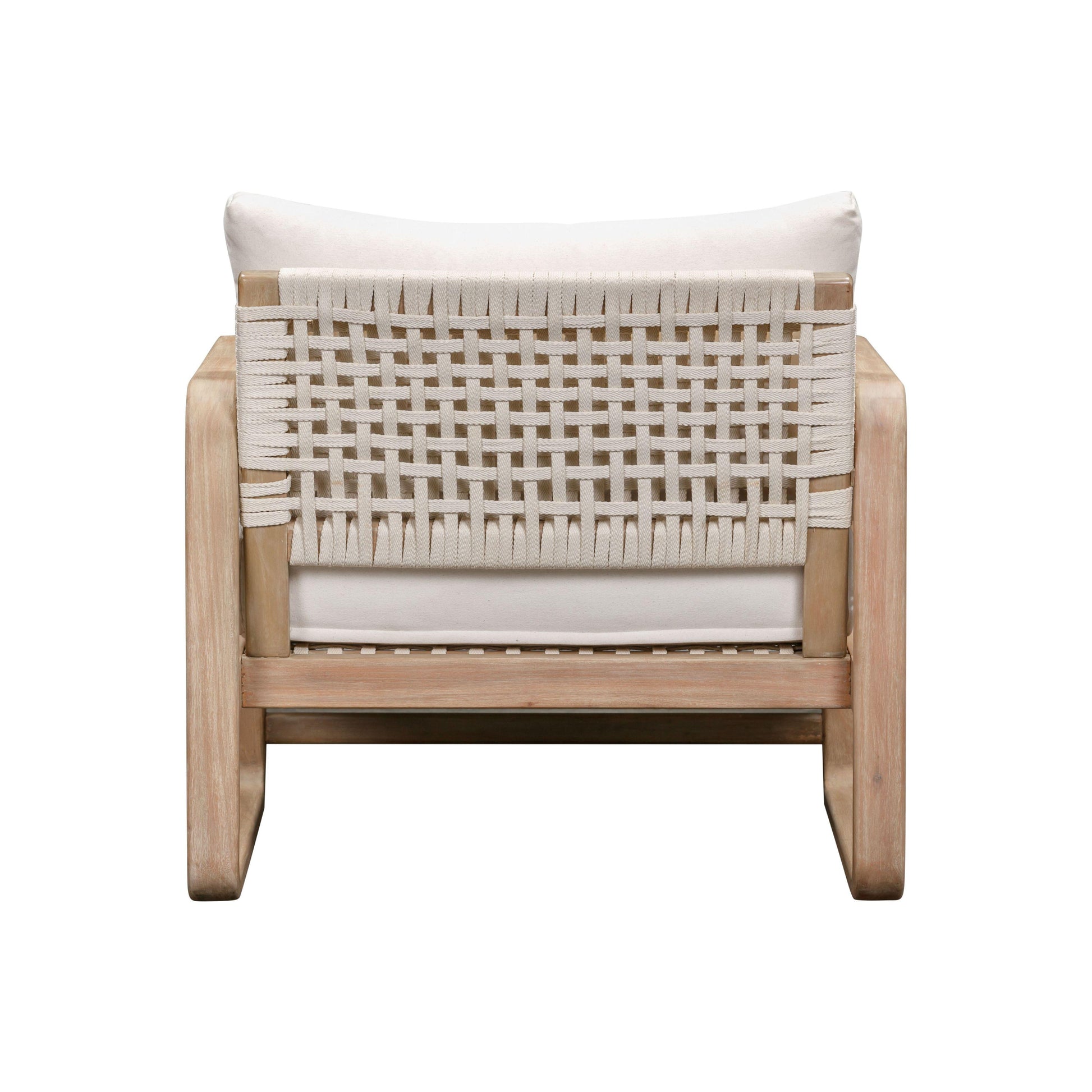 Palata Cream Performance Fabric Outdoor Accent Chair Cream by Tov Furniture