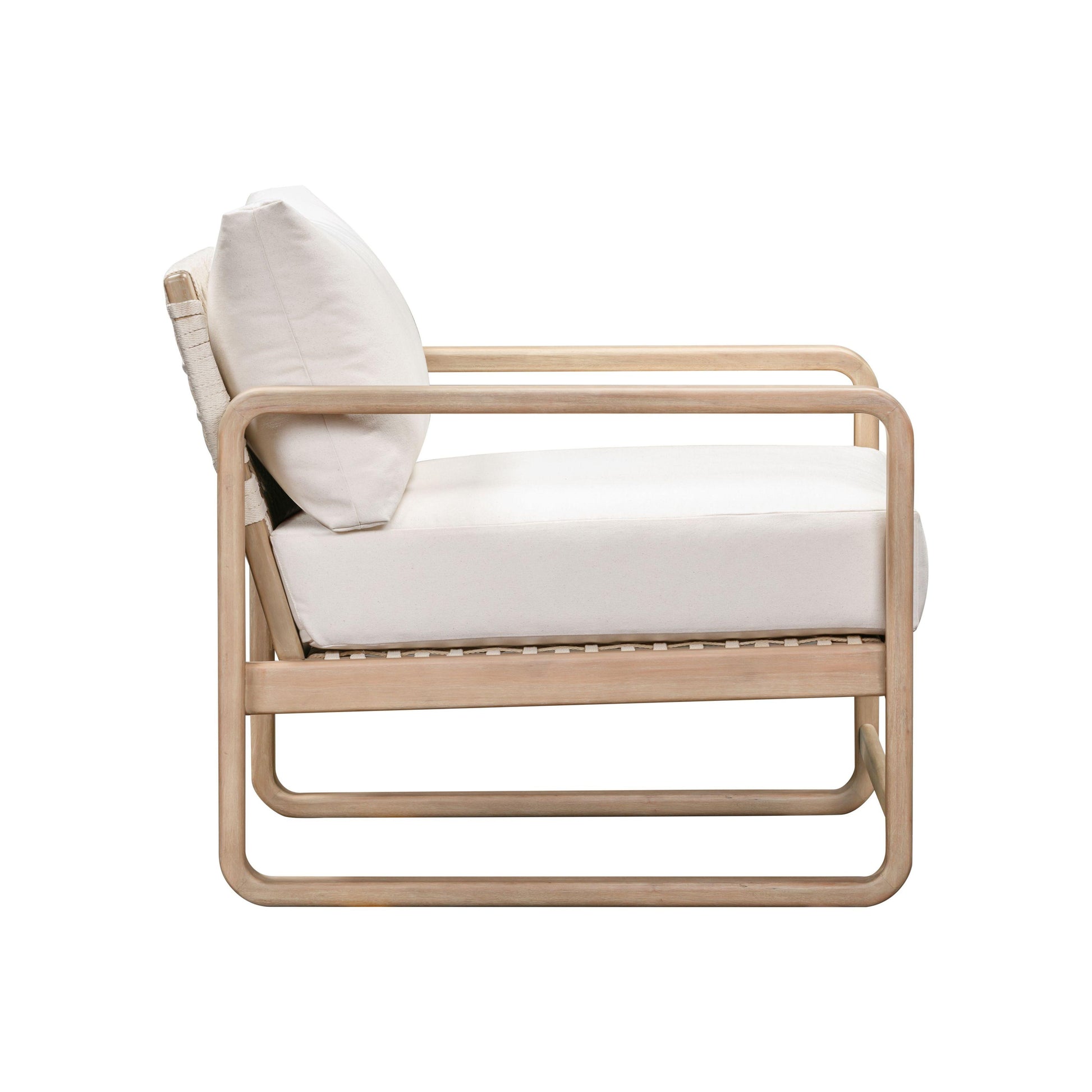 Palata Cream Performance Fabric Outdoor Accent Chair Cream by Tov Furniture