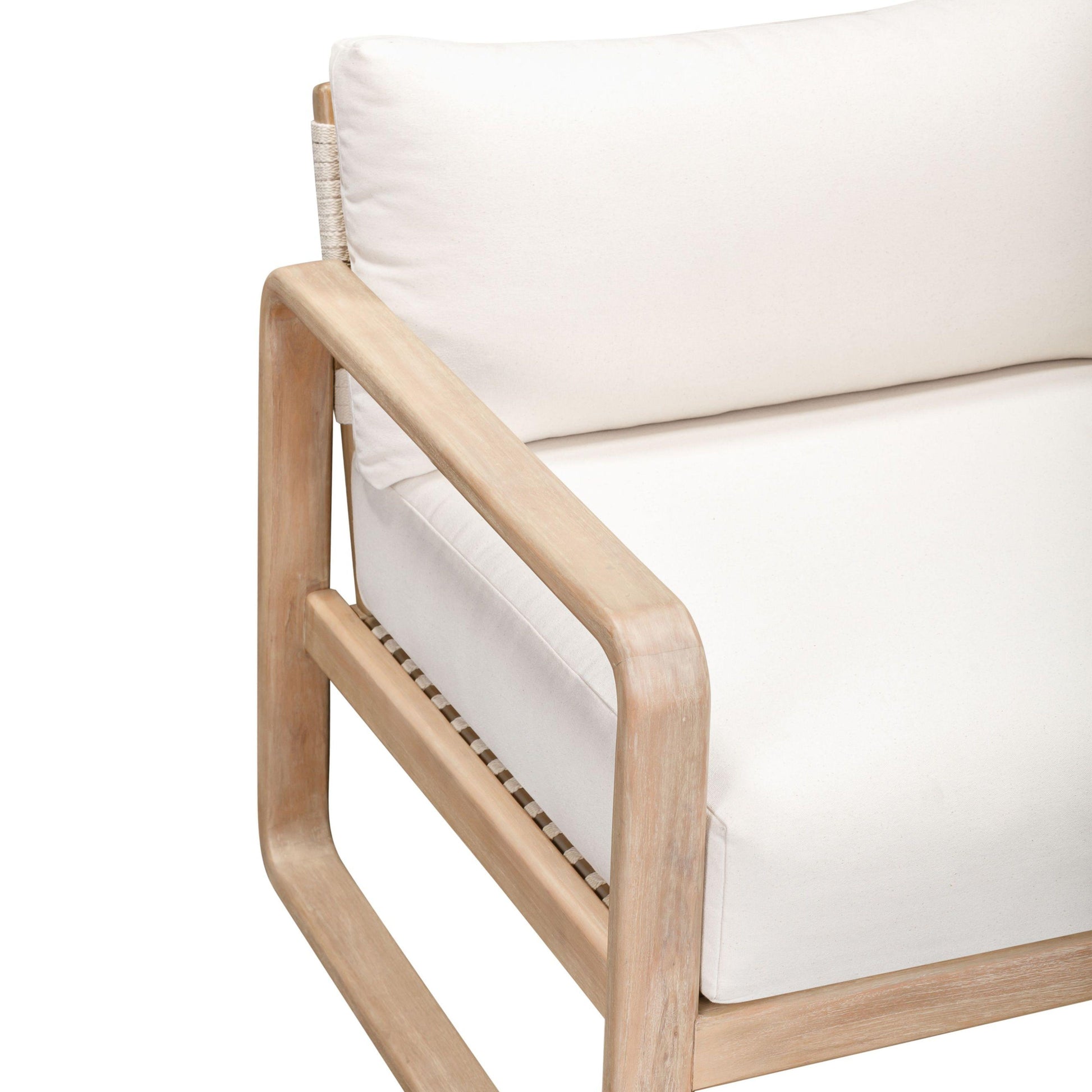 Palata Cream Performance Fabric Outdoor Accent Chair Cream by Tov Furniture
