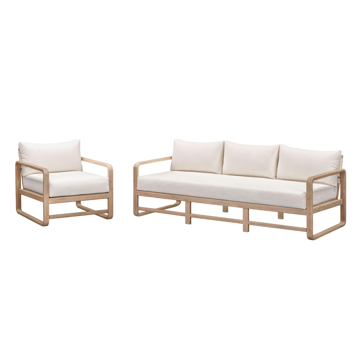 Palata Cream Performance Fabric Outdoor Accent Chair by TOV Furniture – photo 8 of 9