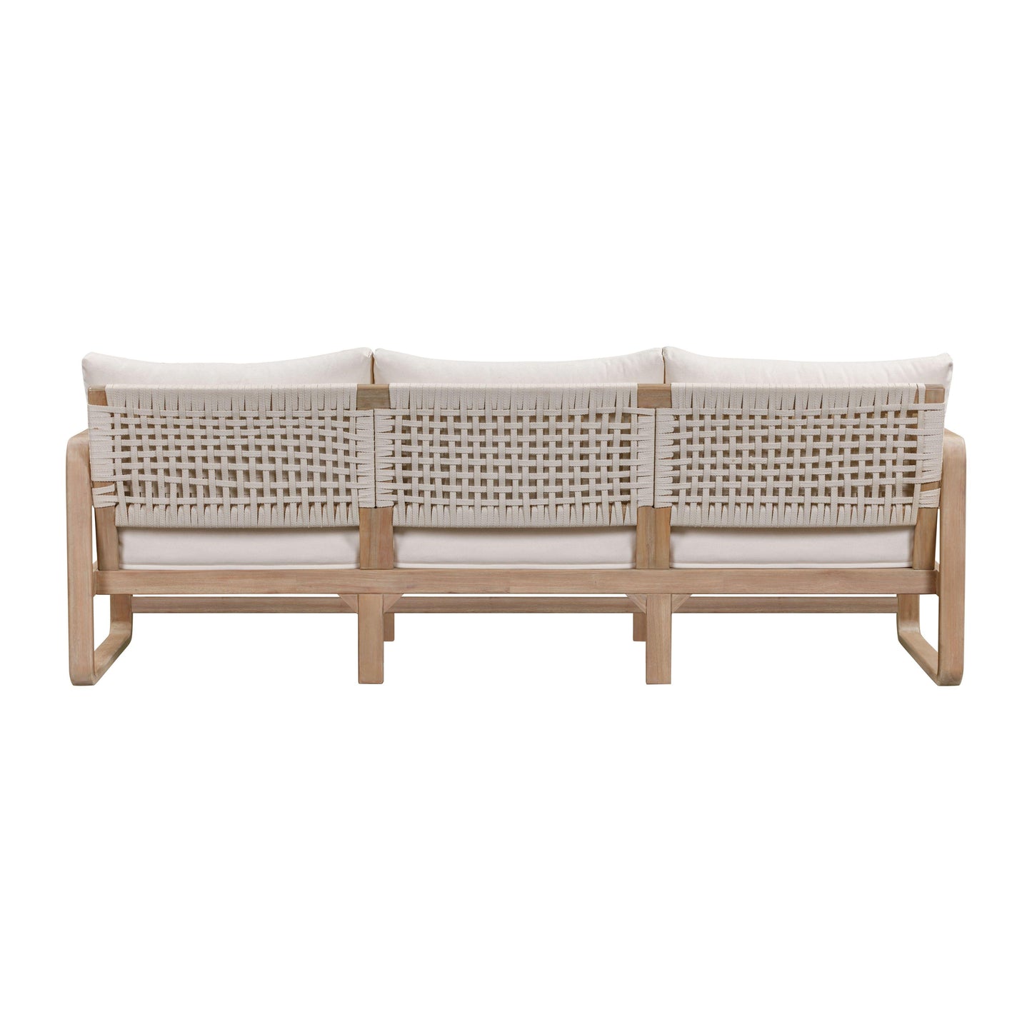 Palata 84" Cream Performance Fabric Outdoor Sofa Cream by Tov Furniture
