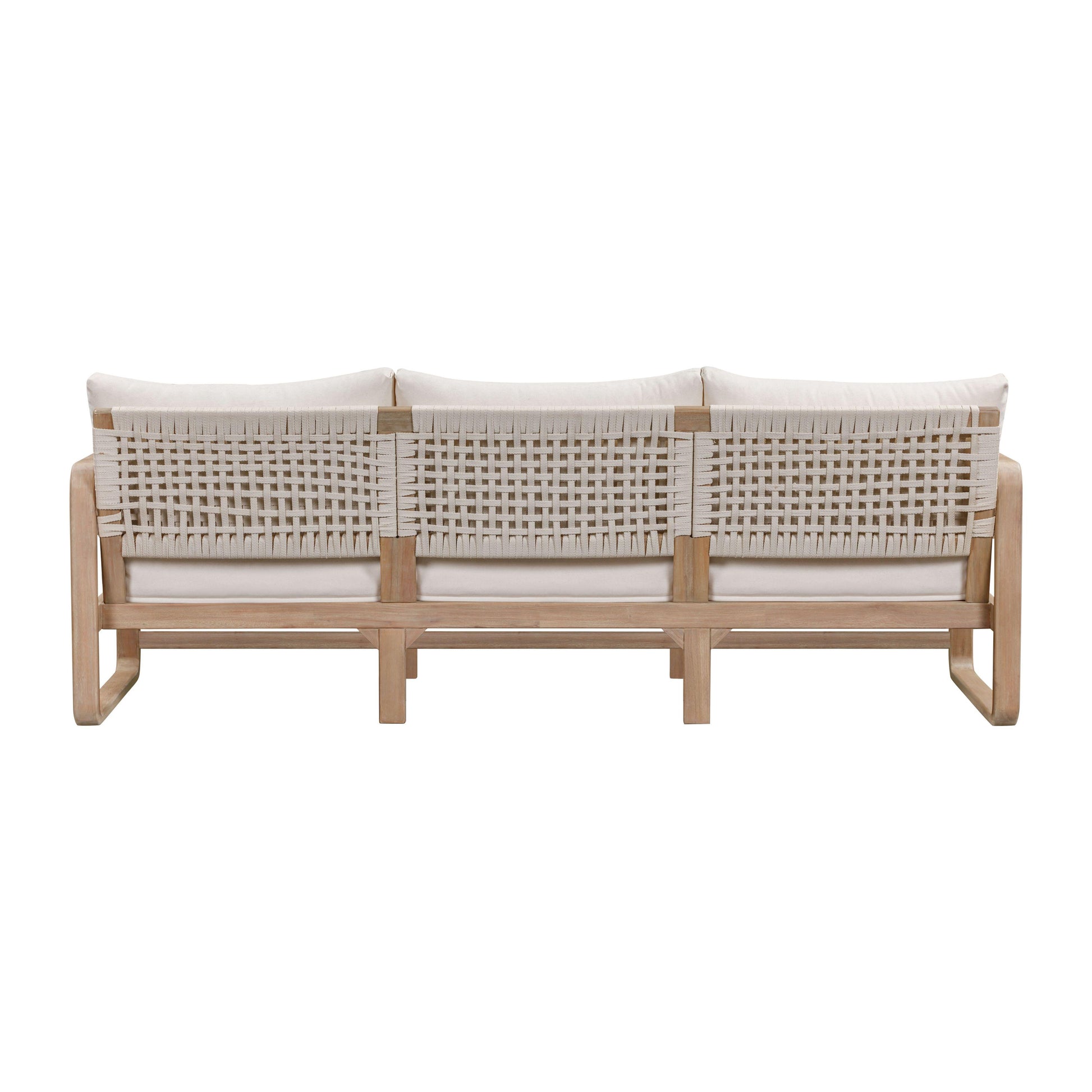 Palata 84" Cream Performance Fabric Outdoor Sofa Cream by Tov Furniture