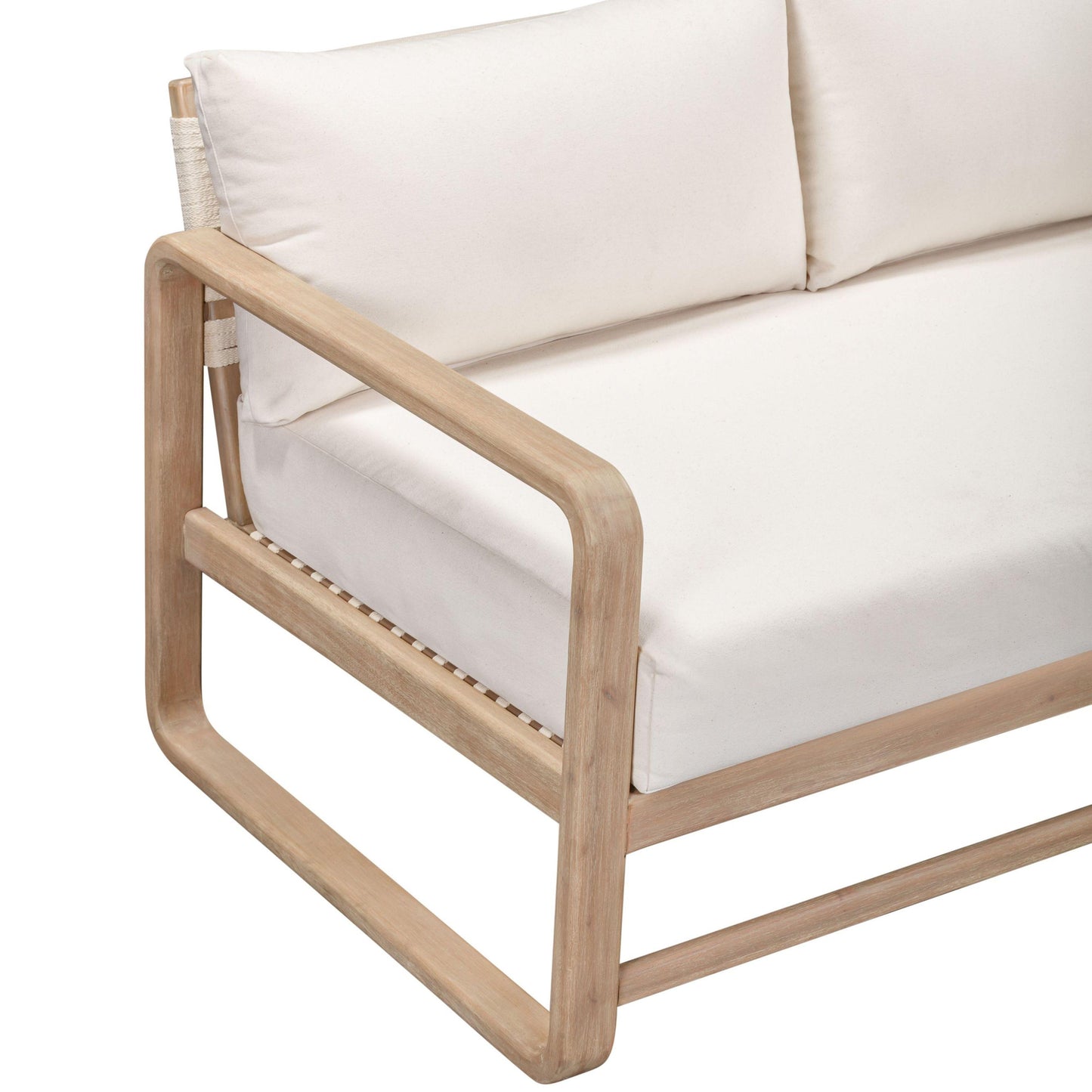 Palata 84" Cream Performance Fabric Outdoor Sofa Cream by Tov Furniture