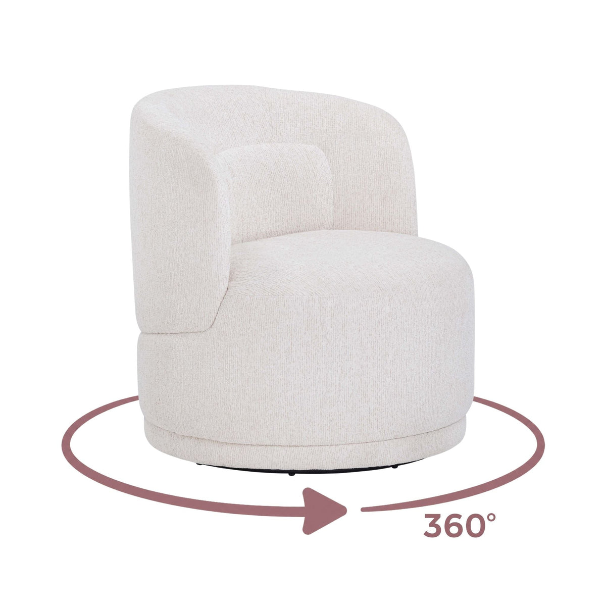 Massa Beige Textured Performance Fabric Swivel Accent Chair by TOV Furniture – photo 8 of 9