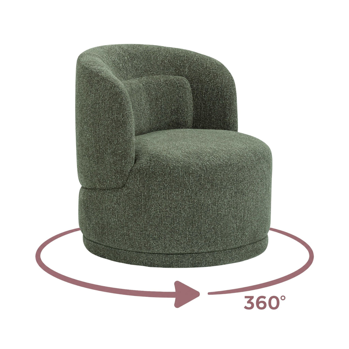 Massa Green Textured Performance Fabric Swivel Accent Chair by TOV Furniture – photo 7 of 8