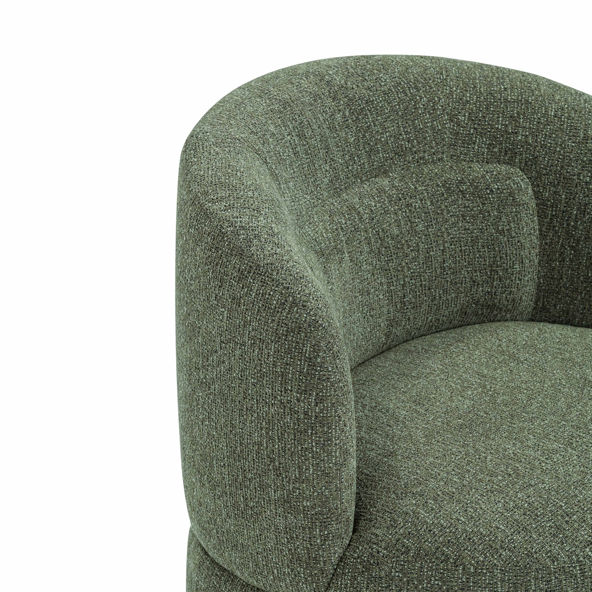 Massa Textured Performance Fabric Swivel Accent Chair Green by Tov Furniture