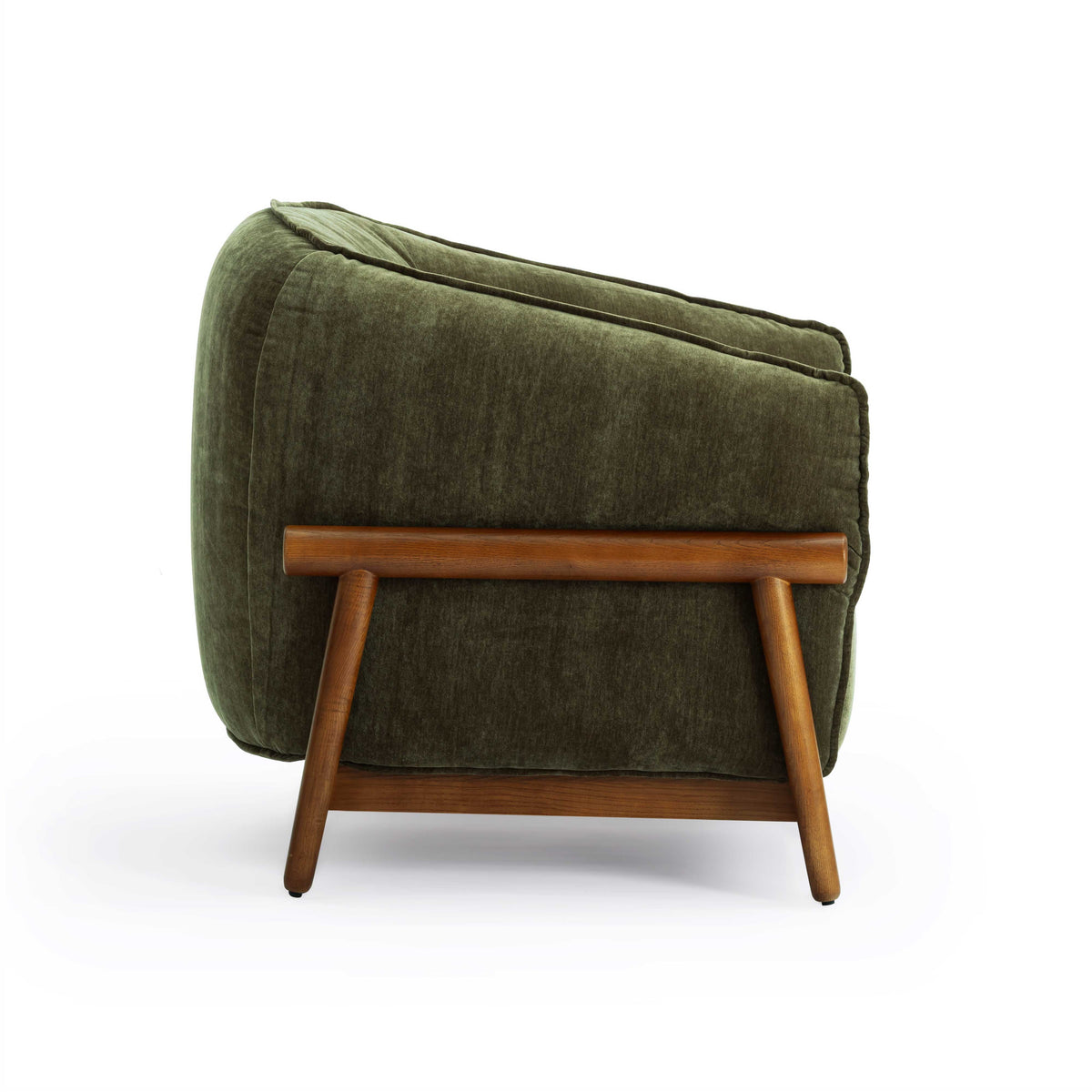 Piedmont Olive Green Upcycled Contract-Grade Chenille Accent Chair by TOV Furniture – photo 4 of 8