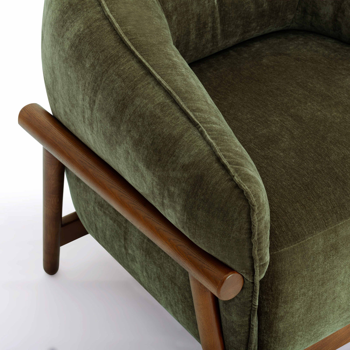 Piedmont Olive Green Upcycled Contract-Grade Chenille Accent Chair by TOV Furniture – photo 5 of 8