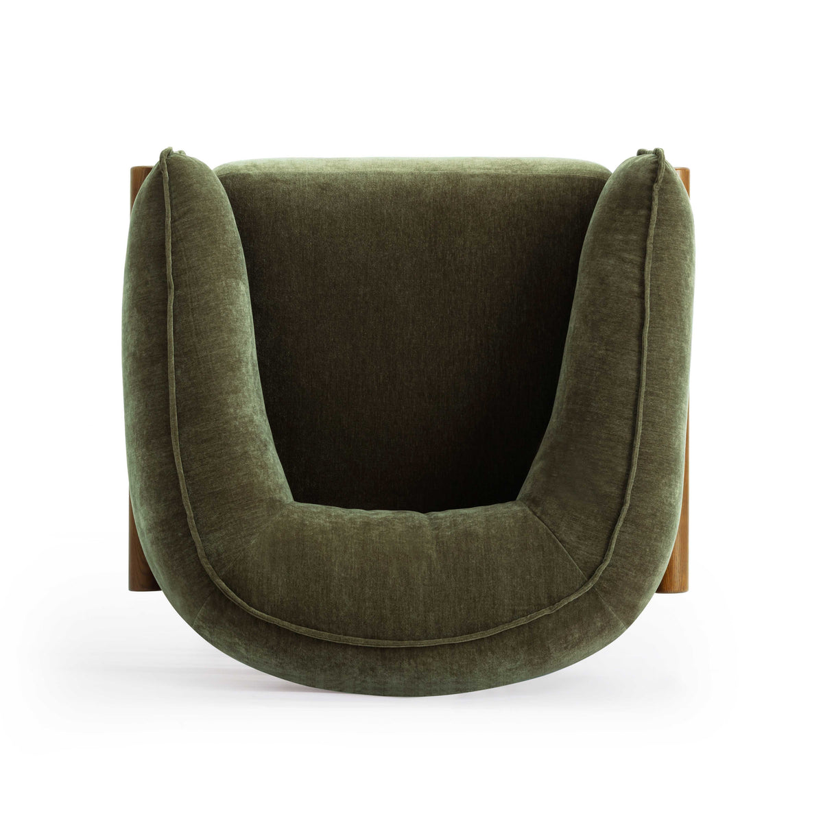 Piedmont Olive Green Upcycled Contract-Grade Chenille Accent Chair by TOV Furniture – photo 7 of 8