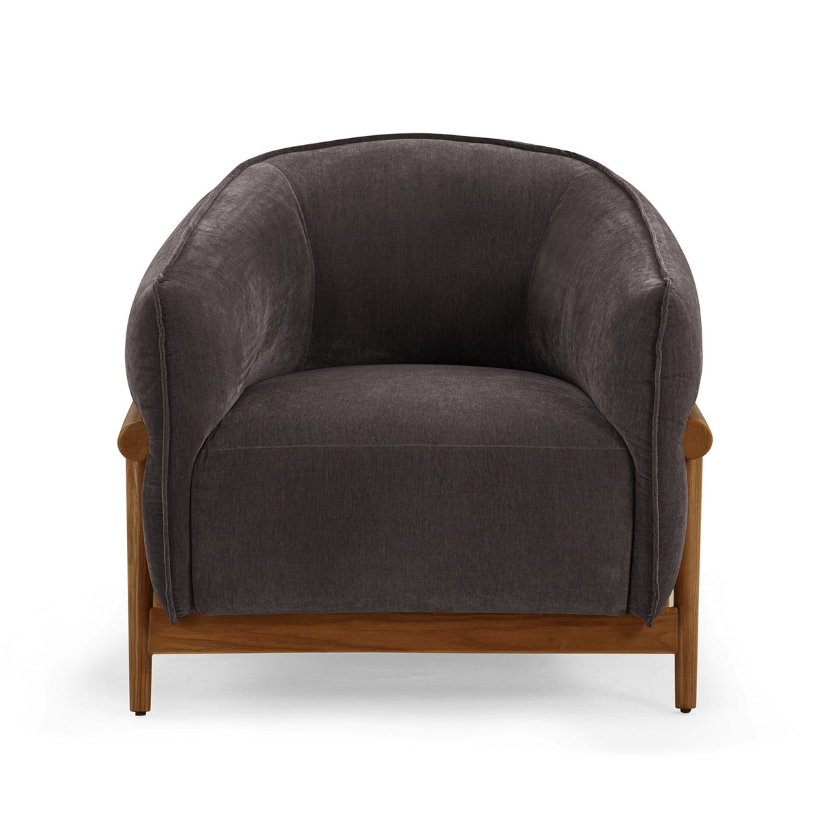 Piedmont Taupe Upcycled Contract-Grade Chenille Accent Chair by TOV Furniture – photo 2 of 7