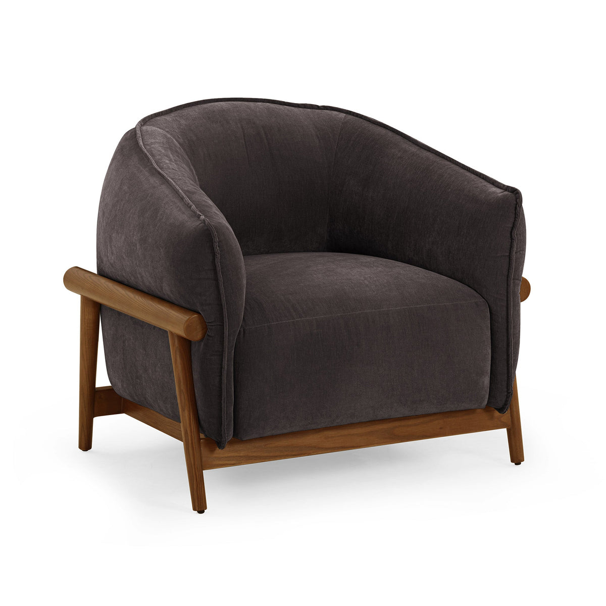 Piedmont Taupe Upcycled Contract-Grade Chenille Accent Chair by TOV Furniture – photo 1 of 7