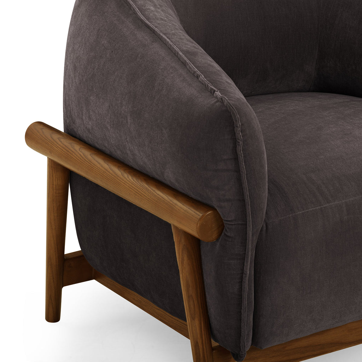 Piedmont Taupe Upcycled Contract-Grade Chenille Accent Chair by TOV Furniture – photo 5 of 7