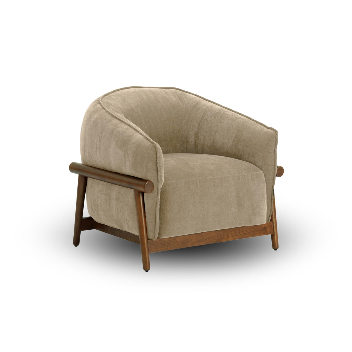 Piedmont Taupe Upcycled Contract-Grade Chenille Accent Chair by TOV Furniture – photo 1 of 7