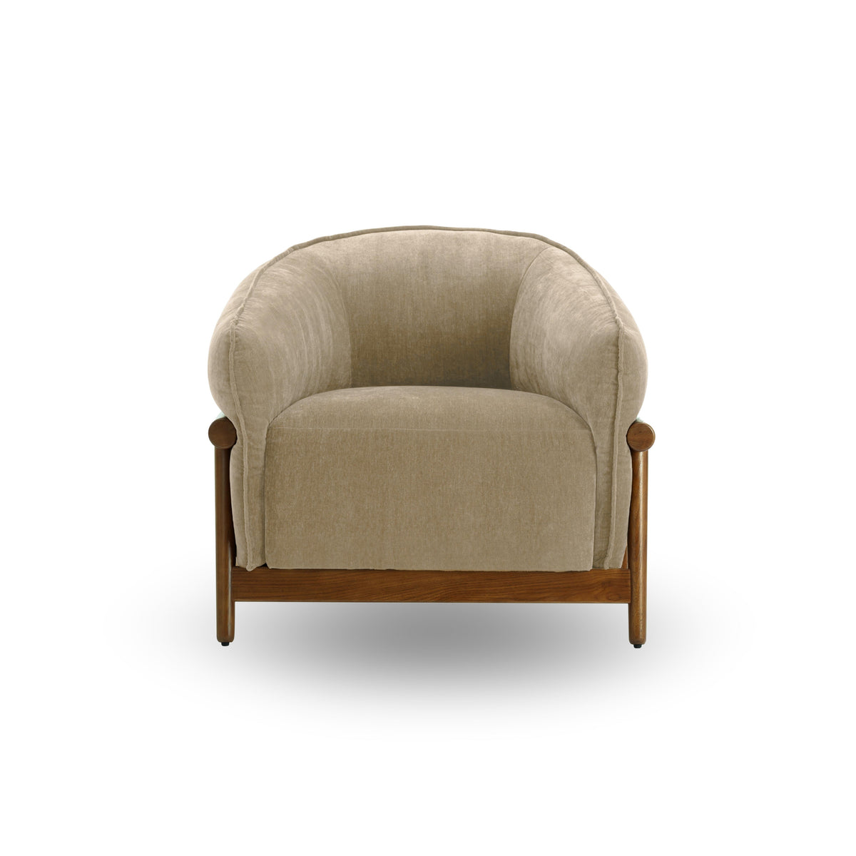 Piedmont Taupe Upcycled Contract-Grade Chenille Accent Chair by TOV Furniture – photo 3 of 7