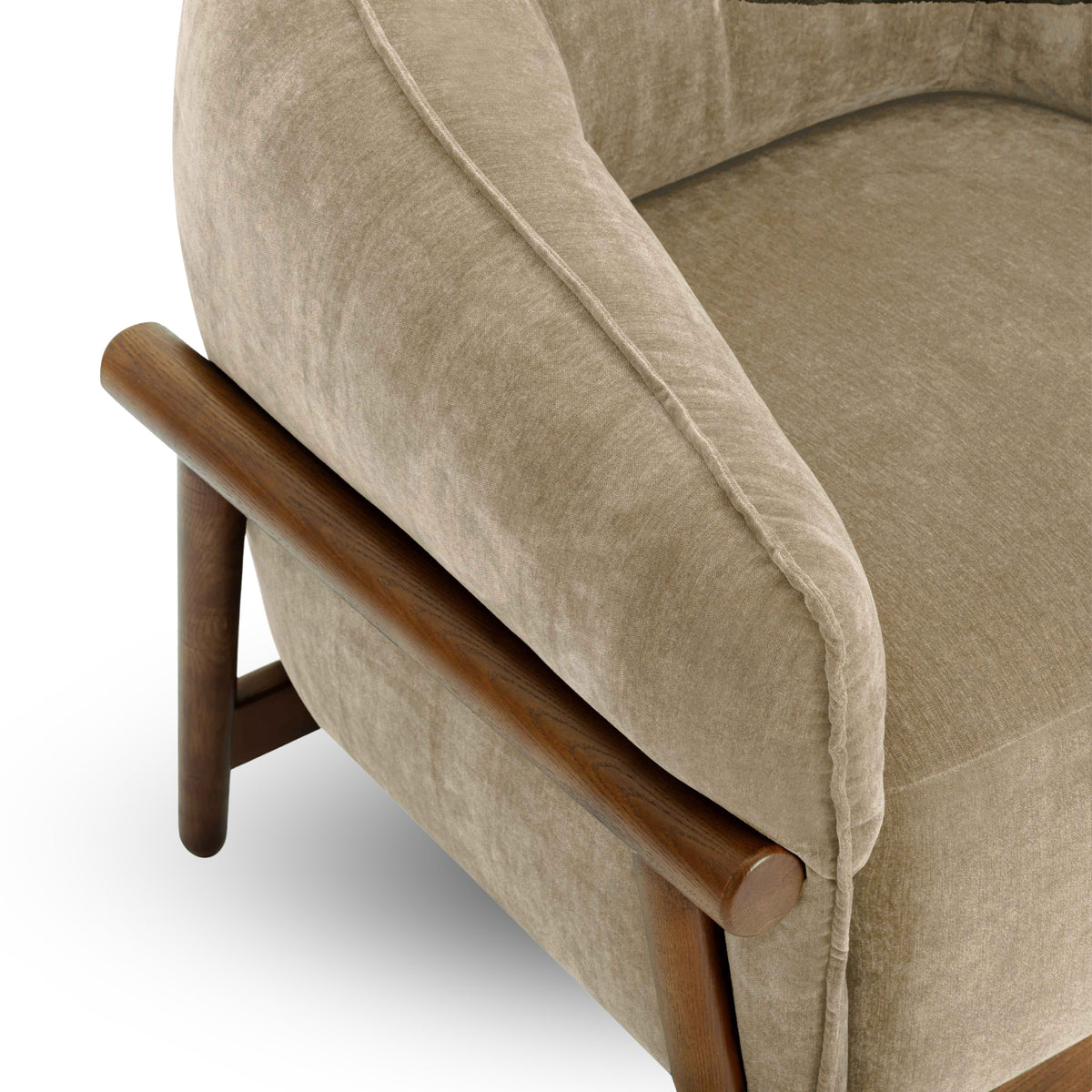 Piedmont Taupe Upcycled Contract-Grade Chenille Accent Chair by TOV Furniture – photo 5 of 7
