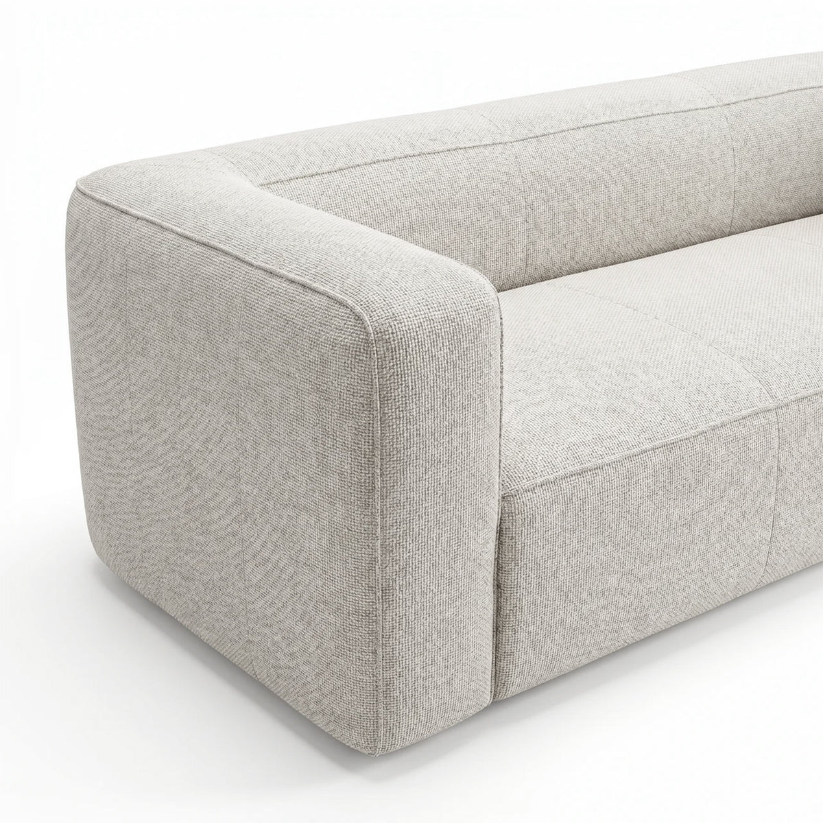 Aurora Pebble Beige Heavy Basketweave Sofa by TOV Furniture – photo 5 of 7