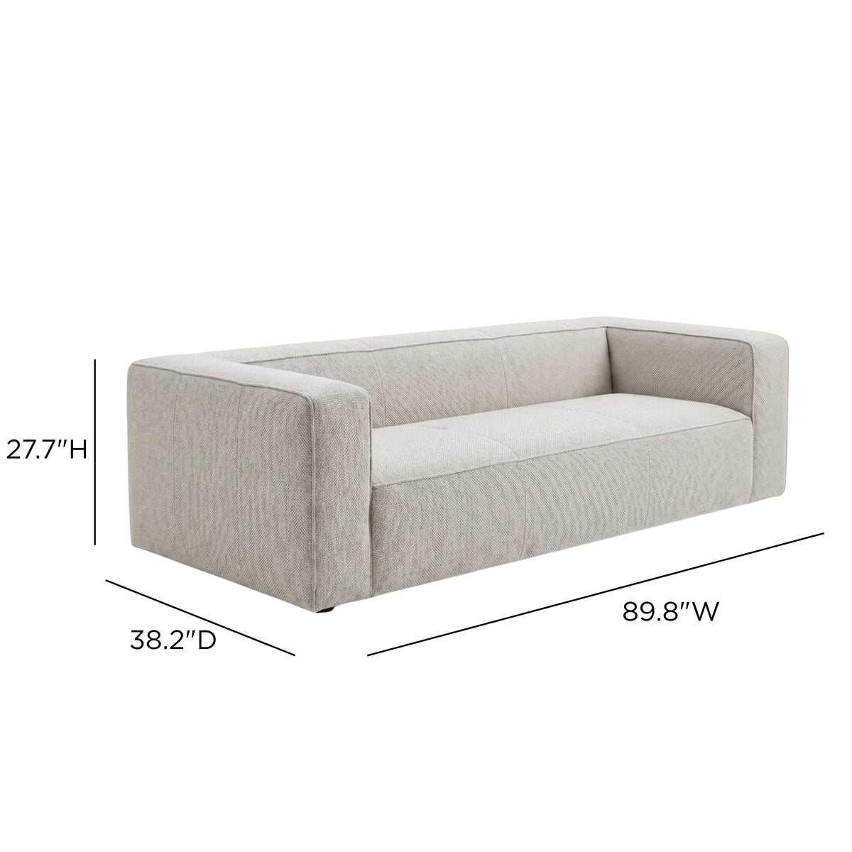 Aurora Pebble Beige Heavy Basketweave Sofa by TOV Furniture – photo 7 of 7