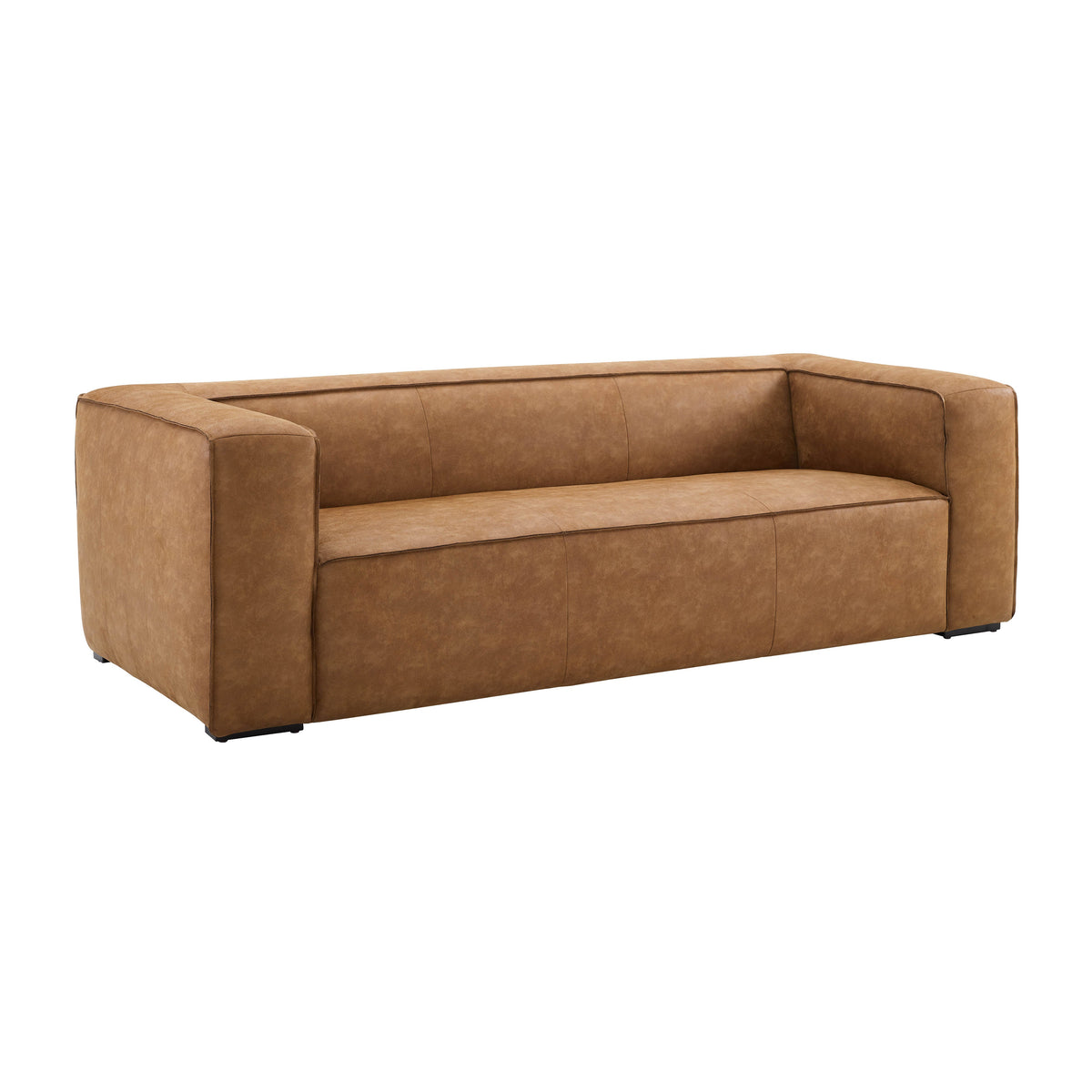Aurora 90" Brown Leather Sofa by TOV Furniture – photo 3 of 8