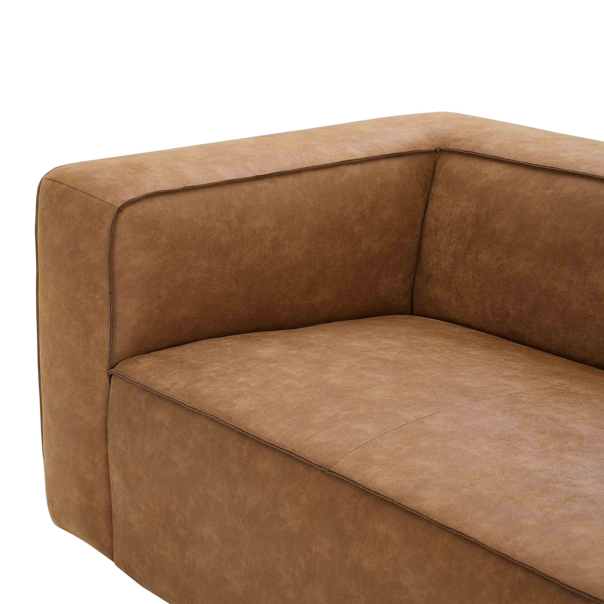 Aurora 90" Brown Leather Sofa by TOV Furniture – photo 6 of 8