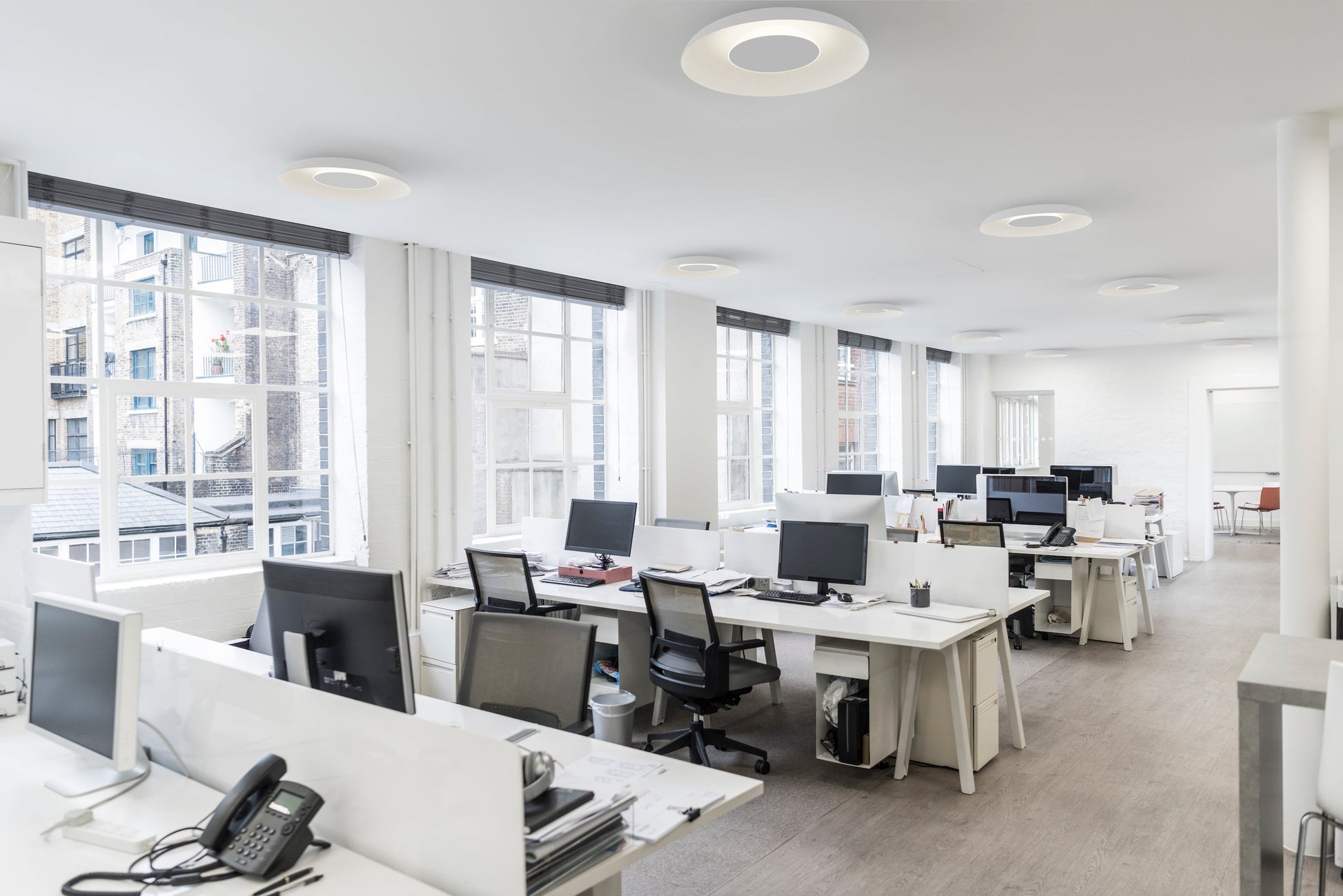 Ramen Wall Sconce 9 Brass 18 Back Dish Gold Matte White Interior Rmw 09 Sw Brs Hw 18Bd Gmw by Koncept Inc