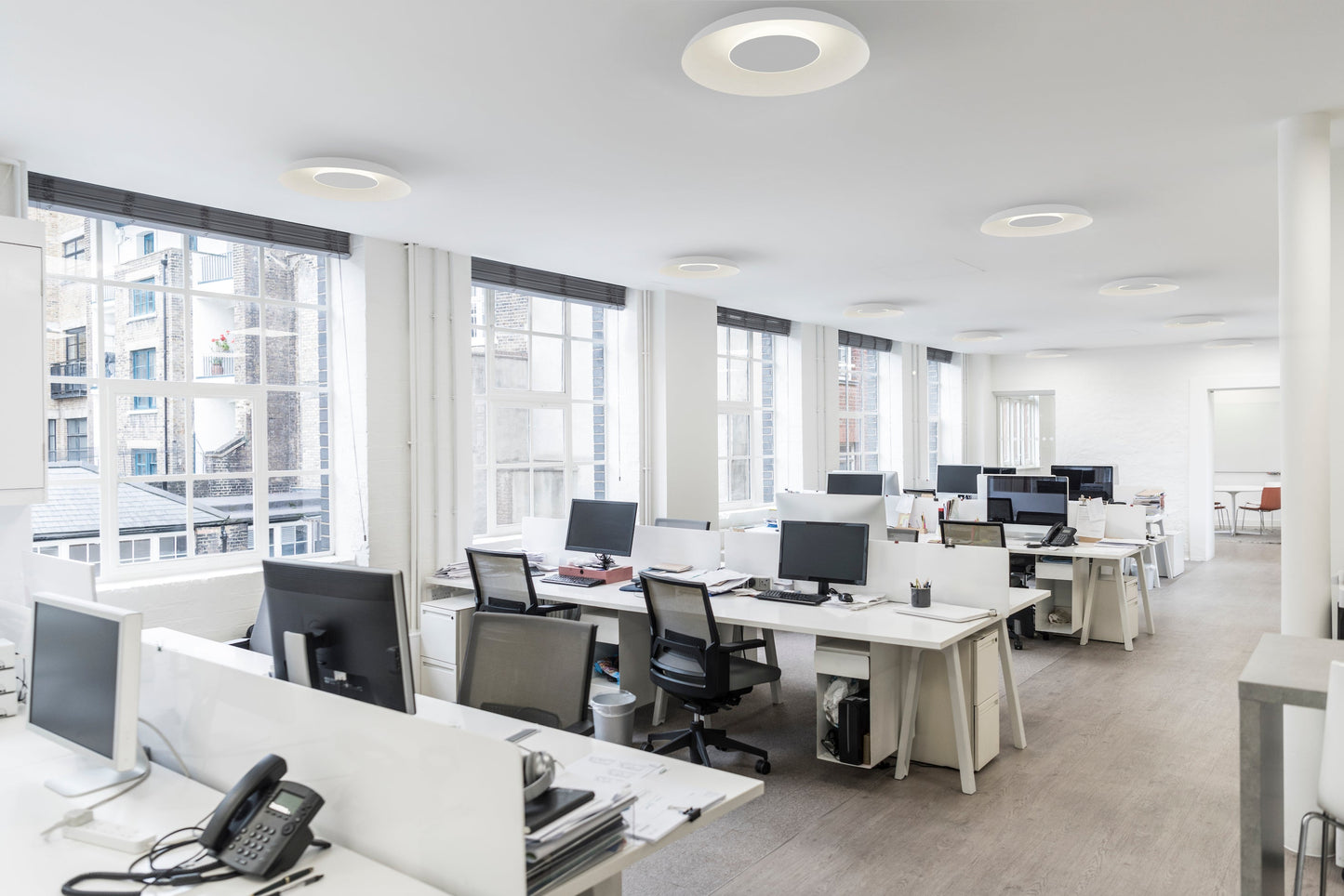 Ramen Wall Sconce 9 Charcoal Felt 18 Back Dish Matte White Rmw 09 Sw Ccf Hw 18Bd Mwt by Koncept Inc