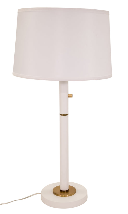 House of Troy Rupert 30.5" Three-Way Table Lamp with USB Port in White