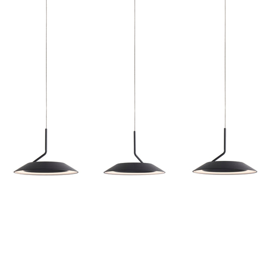 Royyo Pendant Linear 3 Pendant Matte Black Matte Black Canopy Ryp L3 Sw Mtb by Koncept Inc