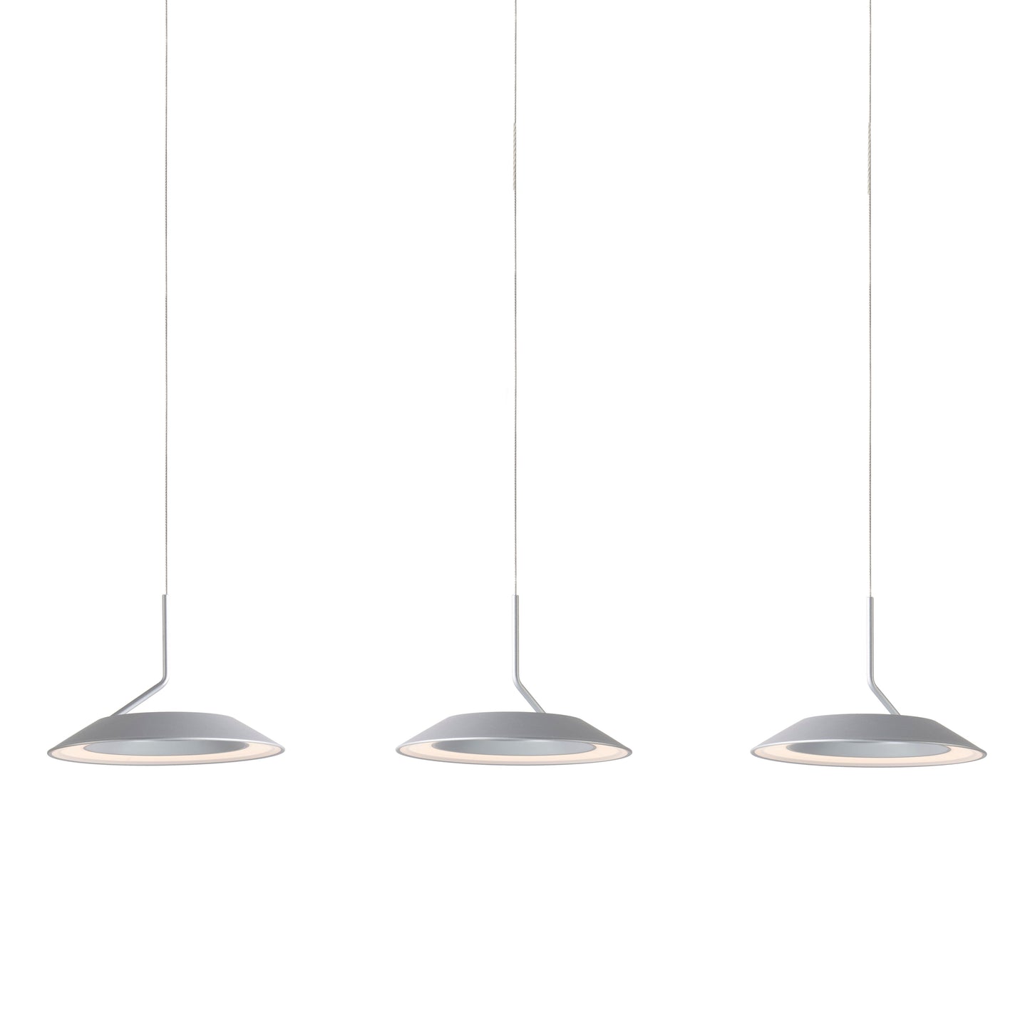 Royyo Pendant Linear 3 Pendant Silver Silver Canopy Ryp L3 Sw Sil by Koncept Inc