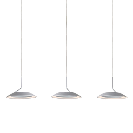 Royyo Pendant Linear 3 Pendant Silver Silver Canopy Ryp L3 Sw Sil by Koncept Inc
