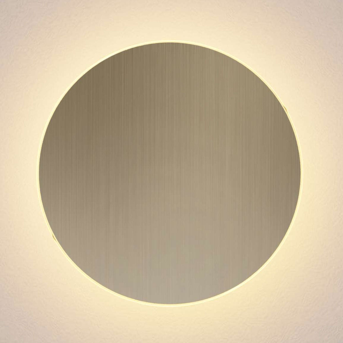 9 inch round LED wall sconce with 3000K warm white light and 90 CRI color