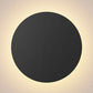 matte black round LED wall sconce for bedroom or hallway accent lighting