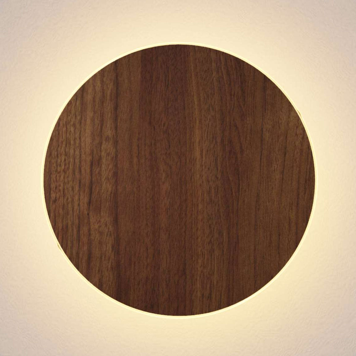 oiled walnut outdoor round wall light  rated LED wall sconce with durable aluminum construction