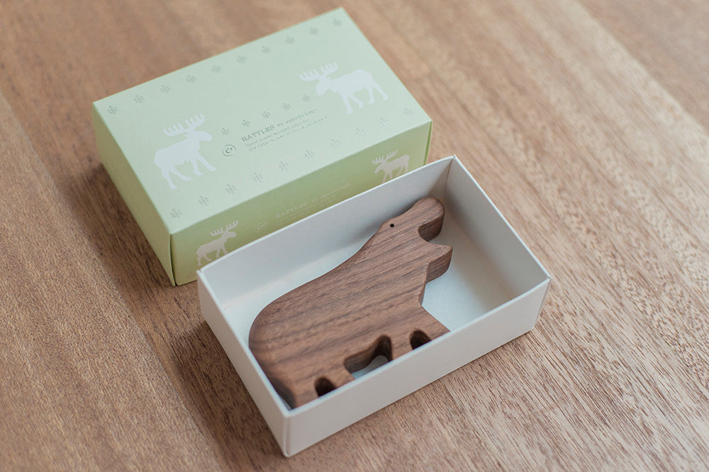 Eguchi Toys Hippo Rattle – in its gift box