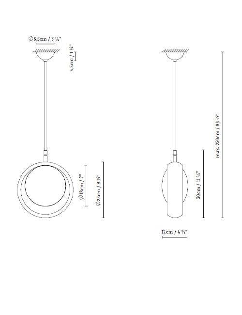 B.lux Ring S1 dimension drawing