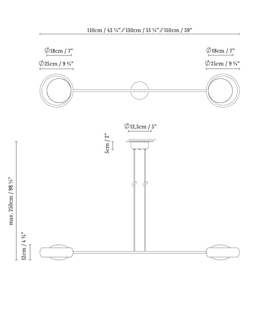 B.lux Ring S2 130 dimension drawing