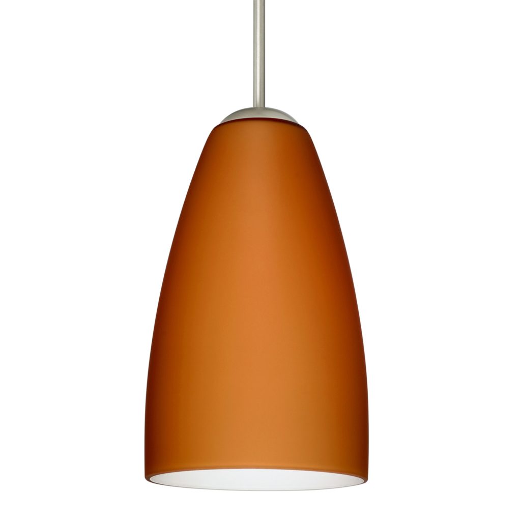 Modern Besa Riva 9 ceiling pendant featuring Amber Matte blown glass diffuser