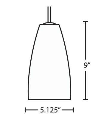 Besa Riva 9 pendant light specification drawing with shade measurements