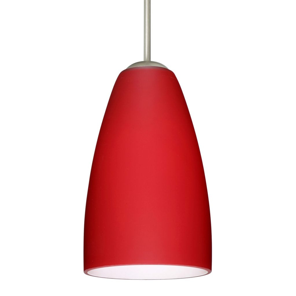 Add warm color and soft illumination with the Besa Riva 9 Ruby Matte pendant, designed for residential, hospitality, and commercial environments