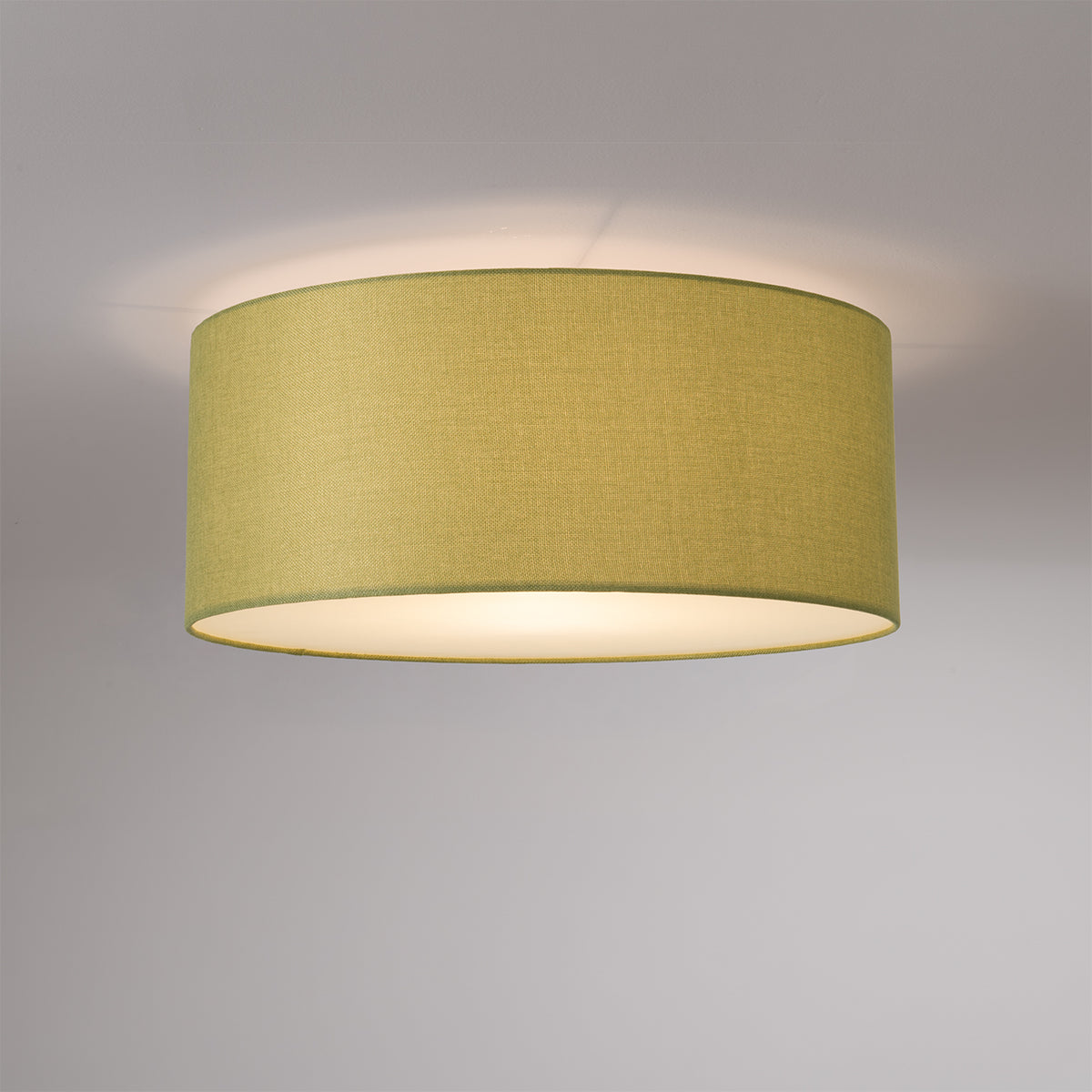 Stretch Flush Mount by Nova of California, Avocado shade, Weathered Brass body – view 5