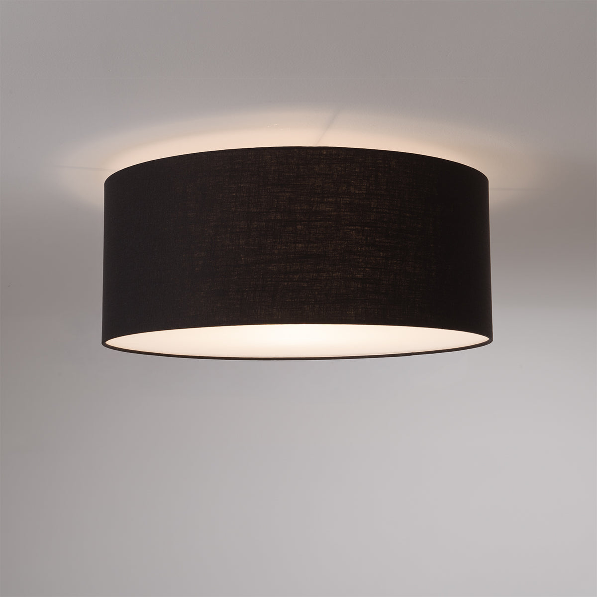 Stretch Flush Mount by Nova of California, Black shade, Weathered Brass body – view 8