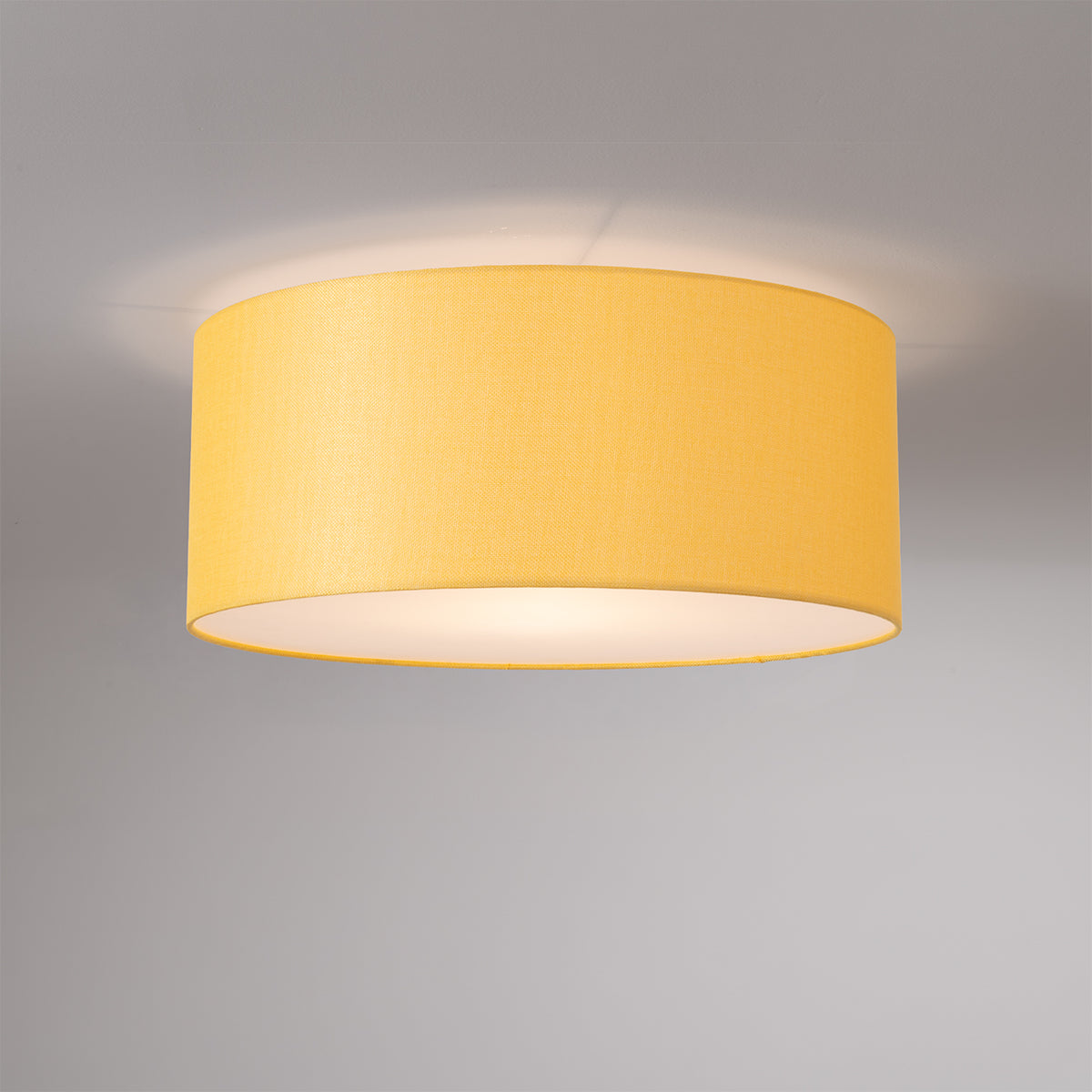 Stretch Flush Mount by Nova of California, Mustard shade, Weathered Brass body – view 12