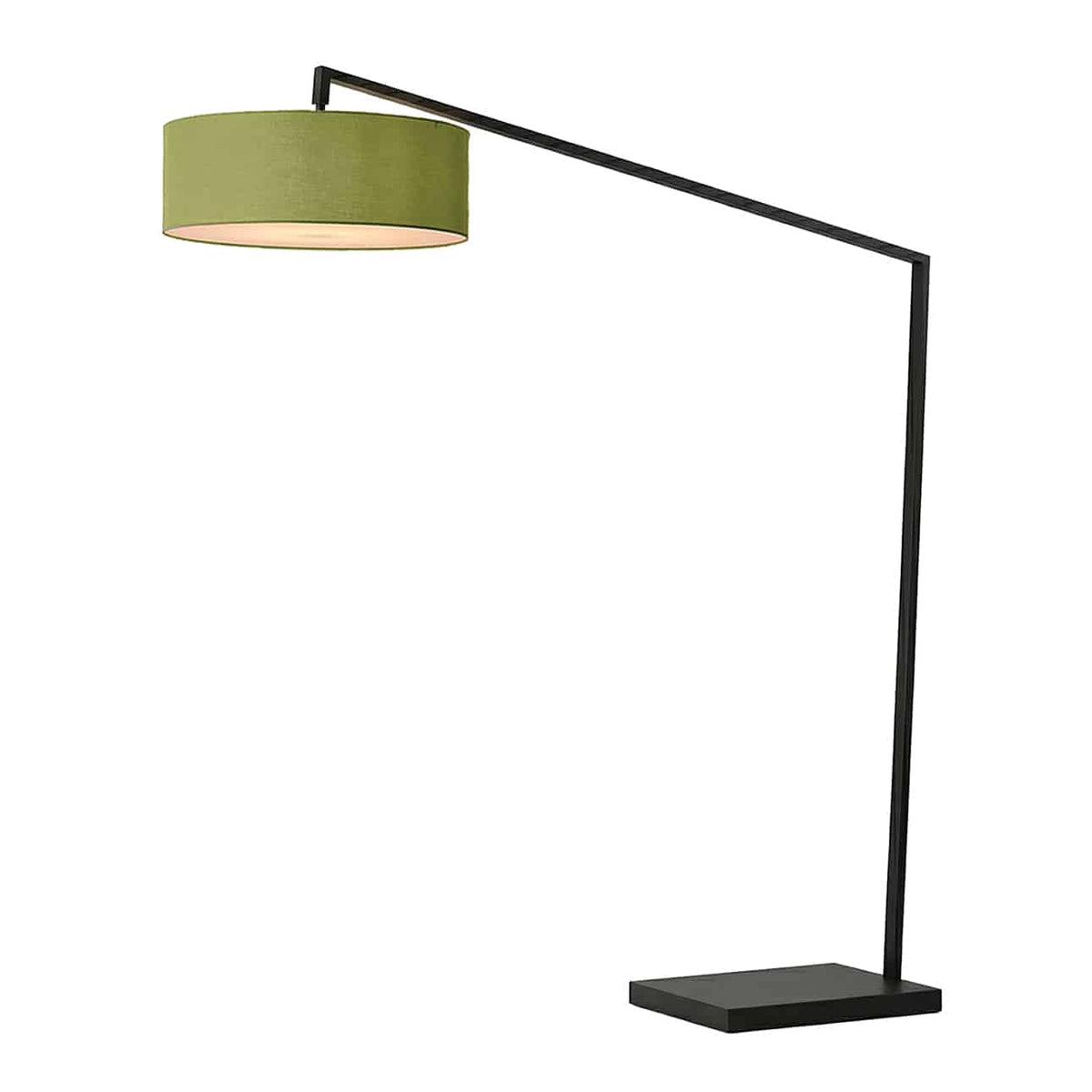 Stretch 87" Arc Floor Lamp by Nova of California, Black, Avocado shade – view 7