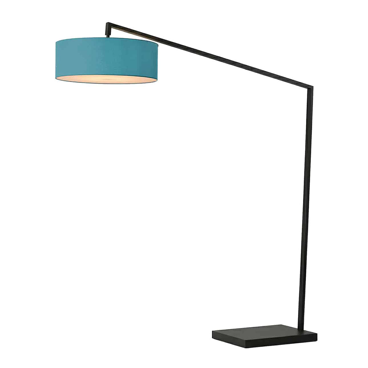 Stretch 87" Arc Floor Lamp by Nova of California, Black, Turquoise shade – view 6