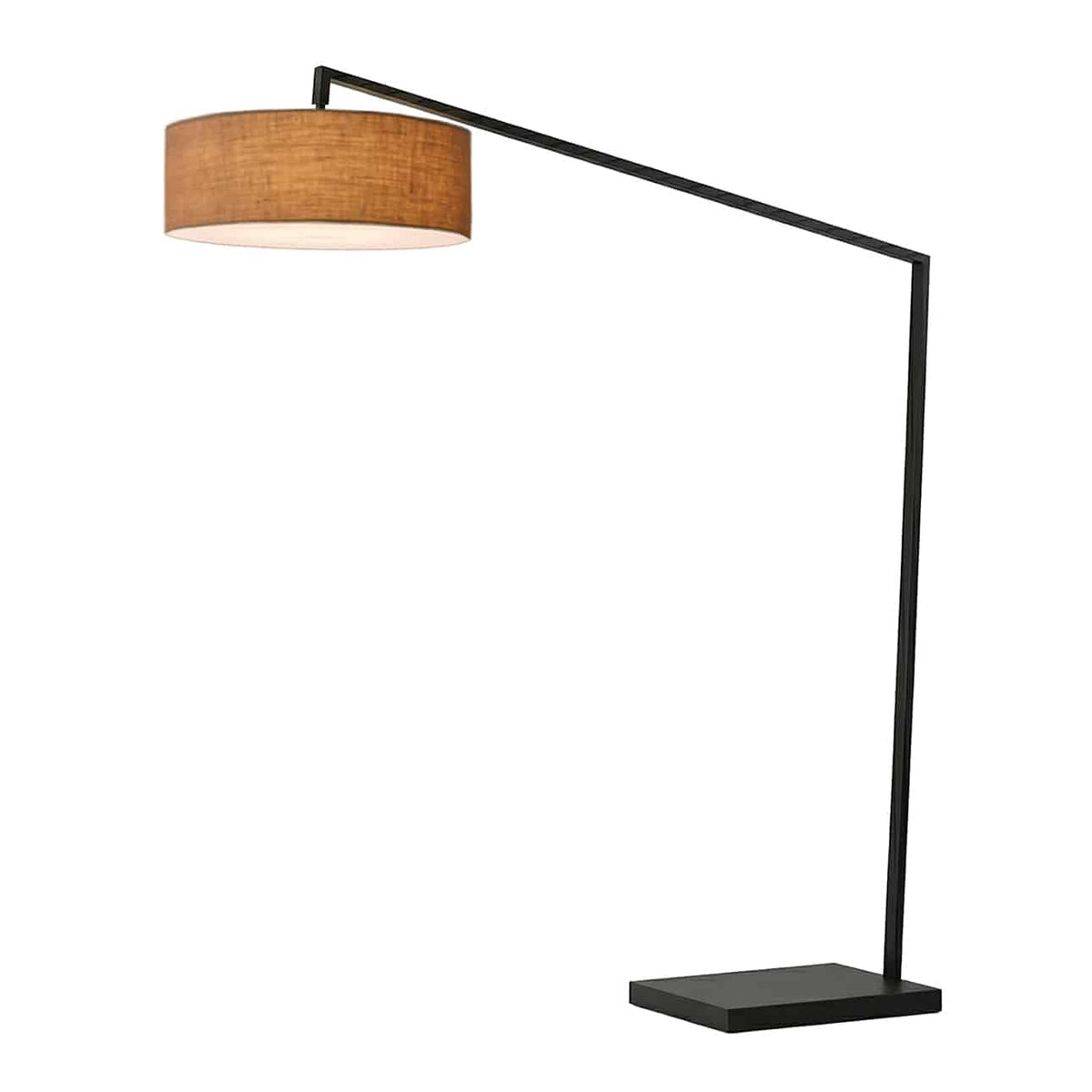 Stretch 87" Arc Floor Lamp by Nova of California, Black, Burlap shade – view 11