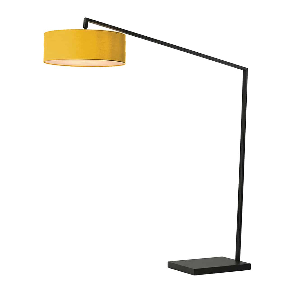 Stretch 87" Arc Floor Lamp by Nova of California, Black, Mustard shade – view 17