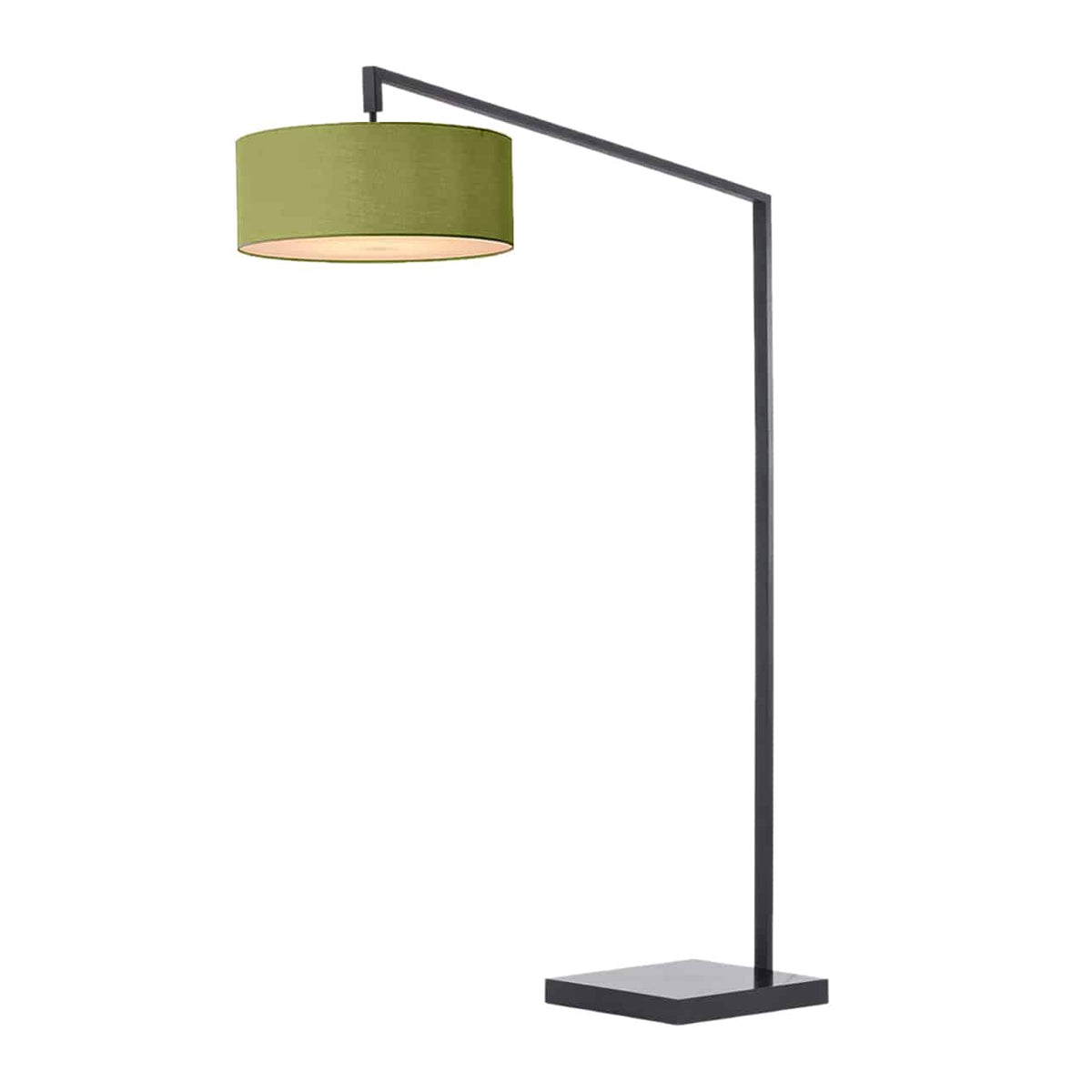 Stretch 75"H 1-Light Chairside Arc Lamp by Nova of California, Black, Avocado shade – view 8