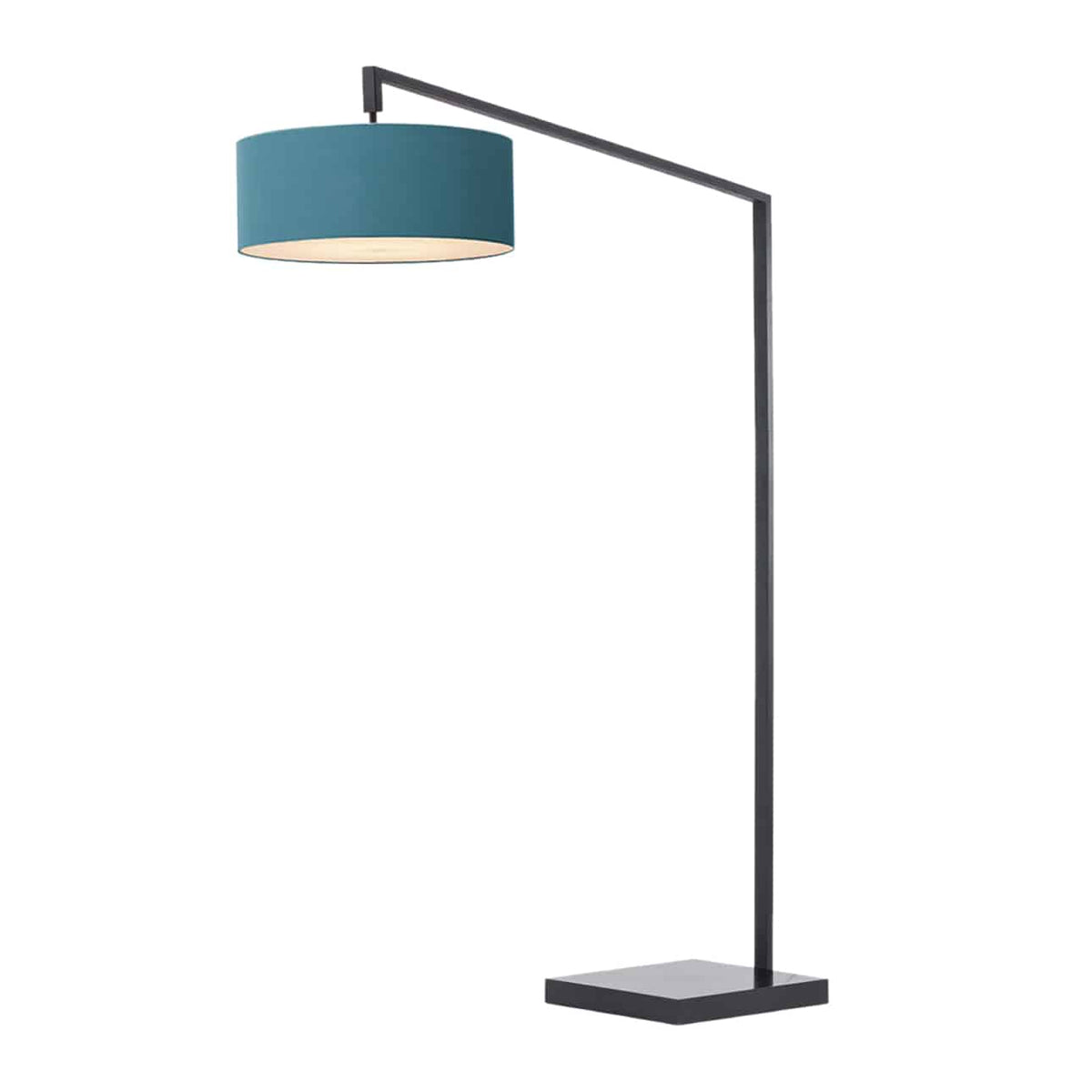 Stretch 75"H 1-Light Chairside Arc Lamp by Nova of California, Black, Turquoise shade – view 7