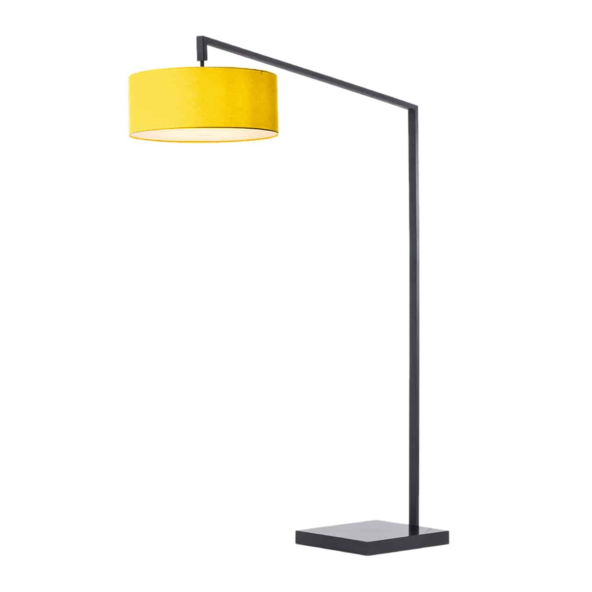 Stretch 75"H 1-Light Chairside Arc Lamp by Nova of California, Black, Mustard shade – view 17